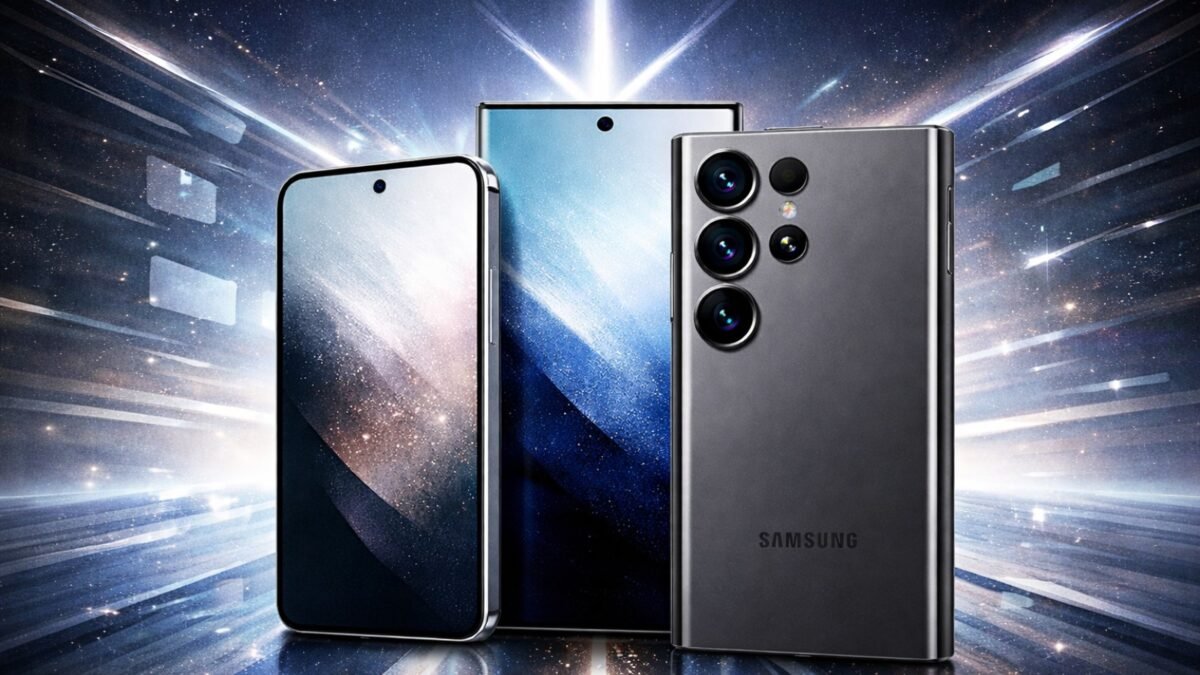 The newly announced Samsung Galaxy S26 lineup highlighting the samsung galaxy s26 UK price and full specifications for UK buyers.