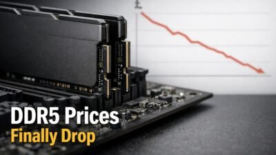 A chart highlighting the recent ddr5 memory price drop uk trends across PC components.