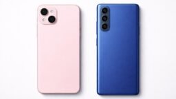 iPhone 17e vs Samsung Galaxy S26 comparison showing rear design of both smartphones