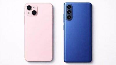 iPhone 17e vs Samsung Galaxy S26 comparison showing rear design of both smartphones