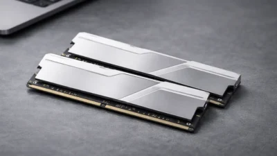 DDR5 RAM memory kit on slate grey surface UK price surge 2026