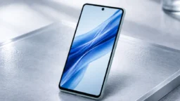 Google Pixel 9a smartphone on frosted glass surface, UK launch at £499